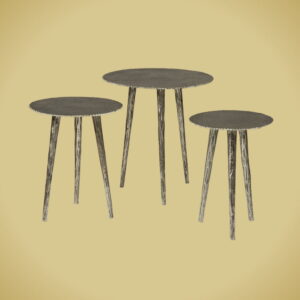 Alu side round table - Set van 3
Nickel antique